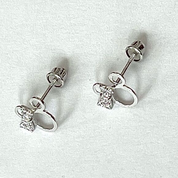 14k Solid gold Mouse earrings | Mouse stud earrings | Real Gold Stud earrings | - Picture 3 of 7